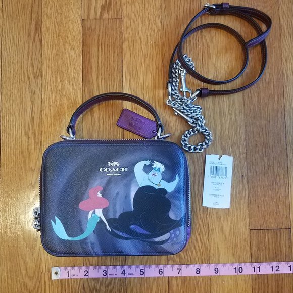 New Coach x Disney Little Mermaid Ursula Box Purse - Picture 9 of 10